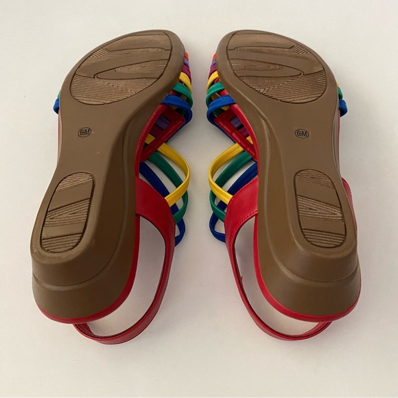 Impo Rosie Wedge Sandals Rainbow Bright Multi 6.5 - Picture 5 of 6